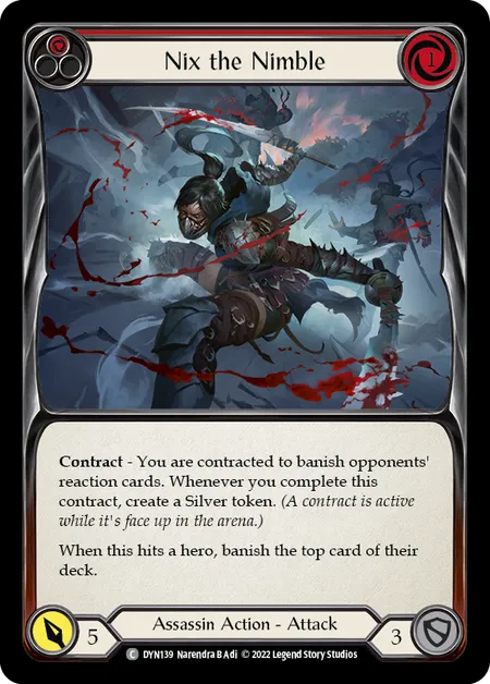 (DYN139) Flesh & Blood TCG Dynasty Single: Nix the Nimble (Red) (Regular) Common