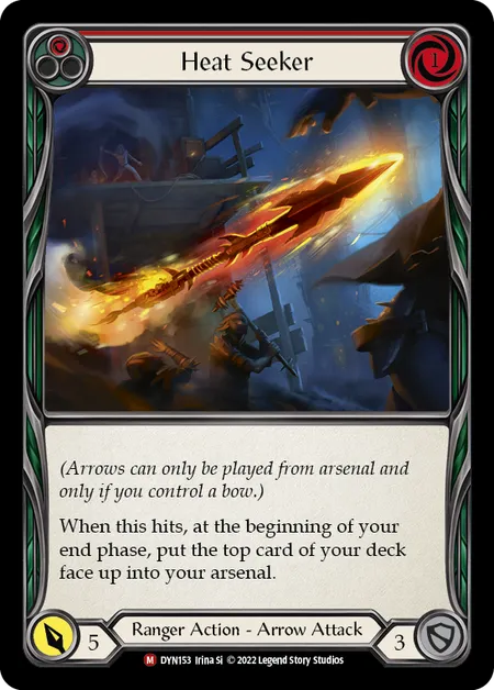 (DYN153) Flesh & Blood TCG Dynasty Single: Heat Seeker (Regular) Majestic