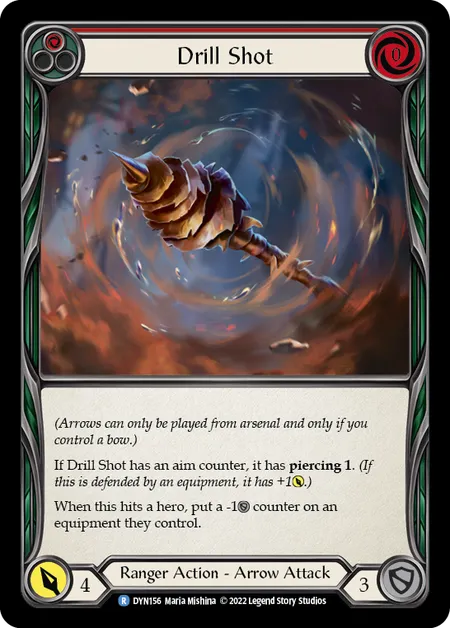 (DYN156) Flesh & Blood TCG Dynasty Single: Drill Shot (Red) (Regular) Rare