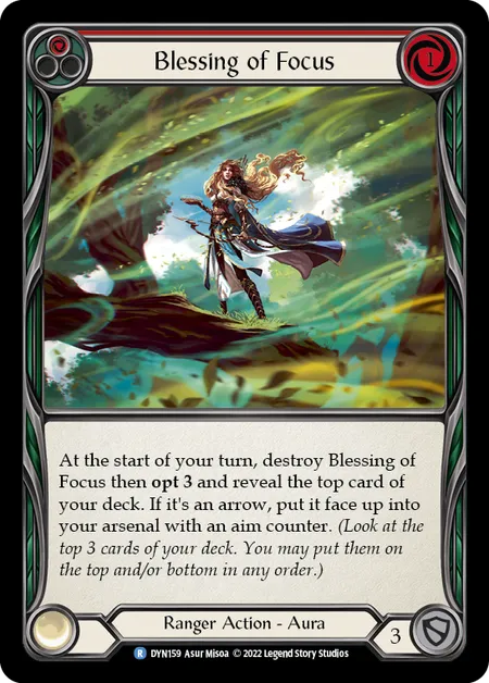 (DYN159) Flesh & Blood TCG Dynasty Single: Blessing of Focus (Red) (Regular) Rare
