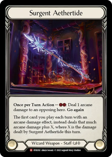 (DYN192) Flesh & Blood TCG Dynasty Single: Surgent Aethertide (Rainbow Foil) Majestic