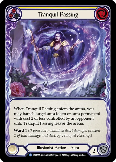 (DYN222) Flesh & Blood TCG Dynasty Single: Tranquil Passing (Yellow) (Regular) Rare