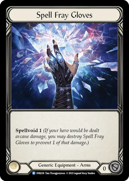 (DYN238) Flesh & Blood TCG Dynasty Single: Spell Fray Gloves (Cold Foil) Rare