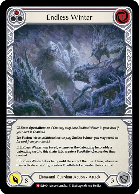 (ELE004) Flesh & Blood TCG Tales of Aria - First Single: Endless Winter (Rainbow Foil) Majestic