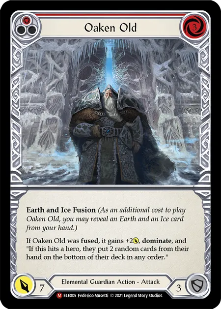 (ELE005) Flesh & Blood TCG Tales of Aria - First Single: Oaken Old (Rainbow Foil) Majestic