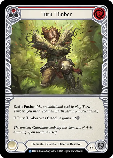 (ELE010) Flesh & Blood TCG Tales of Aria - First Single: Turn Timber (Red) (Regular) Rare