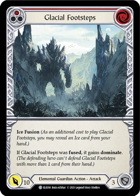 (ELE016) Flesh & Blood TCG Tales of Aria - First Single: Glacial Footsteps (Red) (Rainbow Foil) Common