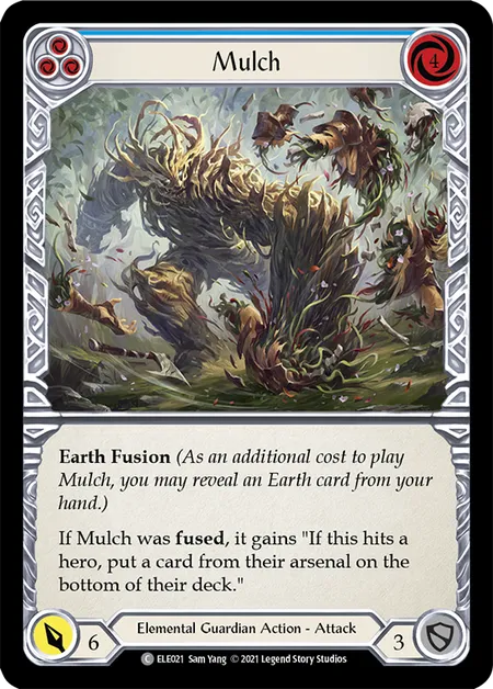 (ELE021) Flesh & Blood TCG Tales of Aria - First Single: Mulch (Blue) (Rainbow Foil) Common
