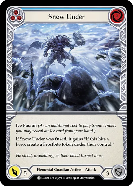 (ELE024) Flesh & Blood TCG Tales of Aria - First Single: Snow Under (Blue) (Rainbow Foil) Common
