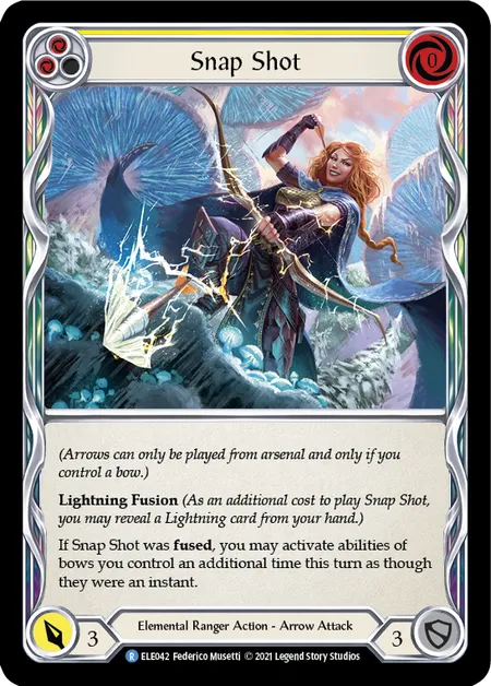 (ELE042) Flesh & Blood TCG Tales of Aria - First Single: Snap Shot (Yellow) (Rainbow Foil) Rare