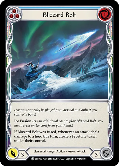 (ELE046) Flesh & Blood TCG Tales of Aria - First Single: Blizzard Bolt (Blue) (Regular) Common