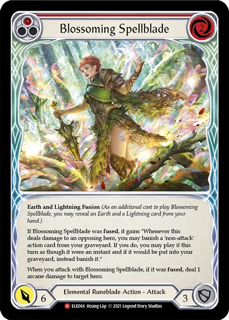 (ELE064) Flesh & Blood TCG Tales of Aria - First Single: Blossoming Spellblade (Regular) Majestic