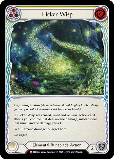 (ELE065) Flesh & Blood TCG Tales of Aria - First Single: Flicker Wisp (Regular) Majestic
