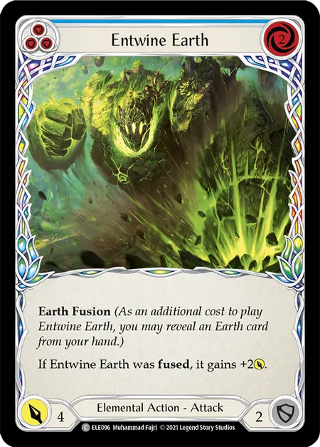 (ELE096) Flesh & Blood TCG Tales of Aria - First Single: Entwine Earth (Blue) (Regular) Common
