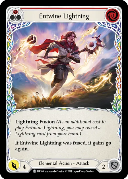 (ELE100) Flesh & Blood TCG Tales of Aria - First Single: Entwine Lightning (Red) (Regular) Common