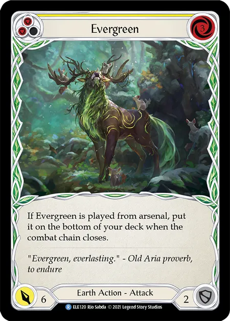 (ELE120) Flesh & Blood TCG Tales of Aria - First Single: Evergreen (Yellow) (Regular) Rare