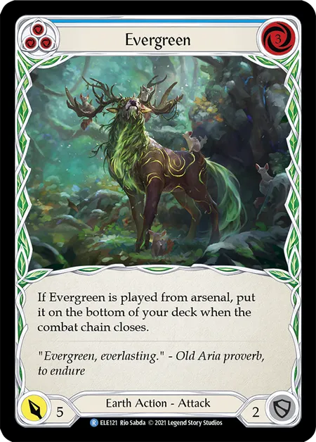 (ELE121) Flesh & Blood TCG Tales of Aria - First Single: Evergreen (Blue) (Regular) Rare