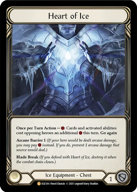 (ELE144) Flesh & Blood TCG Tales of Aria - First Single: Heart of Ice (Cold Foil) Legendary