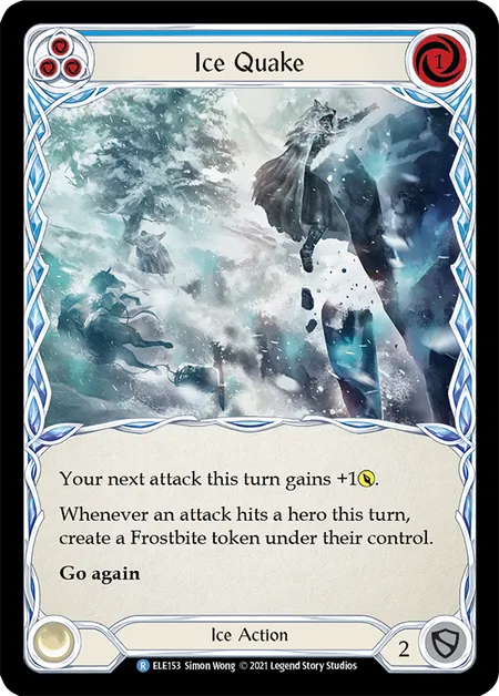 (ELE153) Flesh & Blood TCG Tales of Aria - First Single: Ice Quake (Blue) (Regular) Rare