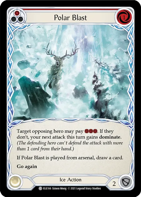 (ELE166) Flesh & Blood TCG Tales of Aria - First Single: Polar Blast (Red) (Rainbow Foil) Common