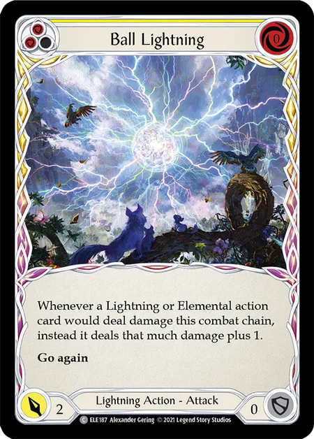 (ELE187) Flesh & Blood TCG Tales of Aria - First Single: Ball Lightning (Yellow) (Regular) Common