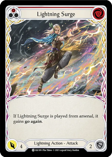 (ELE189) Flesh & Blood TCG Tales of Aria - First Single: Lightning Surge (Red) (Regular) Common