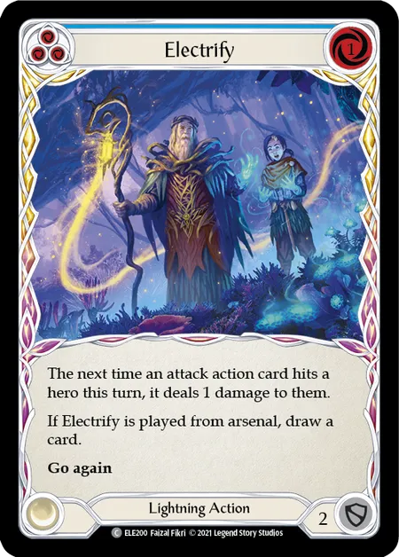 (ELE200) Flesh & Blood TCG Tales of Aria - First Single: Electrify (Blue) (Regular) Common