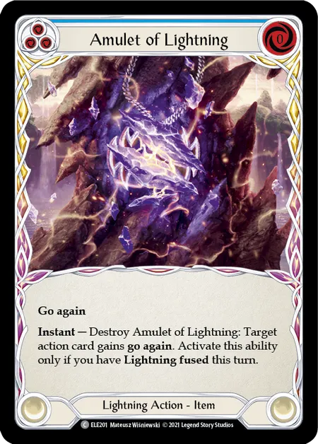 (ELE201) Flesh & Blood TCG Tales of Aria - First Single: Amulet of Lightning (Regular) Common