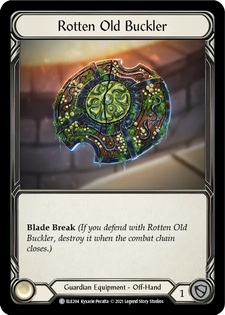 (ELE204) Flesh & Blood TCG Tales of Aria - First Single: Rotten Old Buckler (Cold Foil) Common