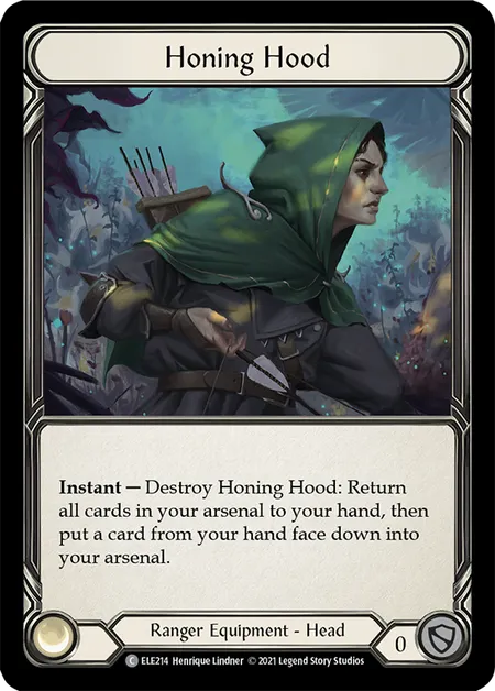 (ELE214) Flesh & Blood TCG Tales of Aria - First Single: Honing Hood (Cold Foil) Common