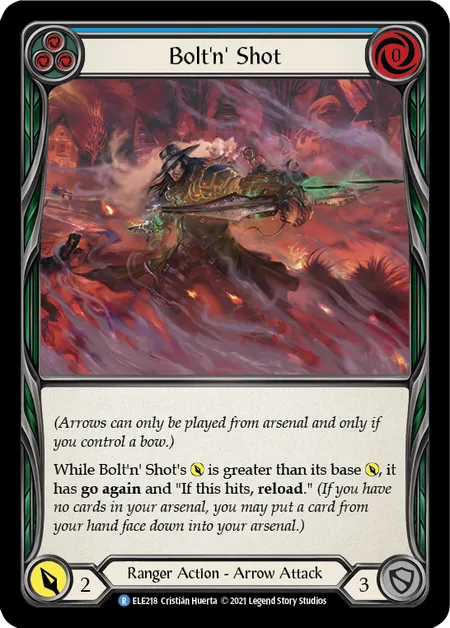 (ELE218) Flesh & Blood TCG Tales of Aria - First Single: Bolt'n' Shot (Blue) (Regular) Rare