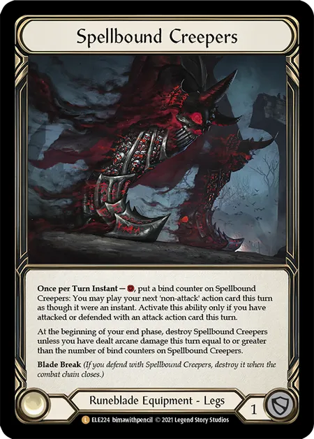 (ELE224) Flesh & Blood TCG Tales of Aria - First Single: Spellbound Creepers (Cold Foil) Legendary