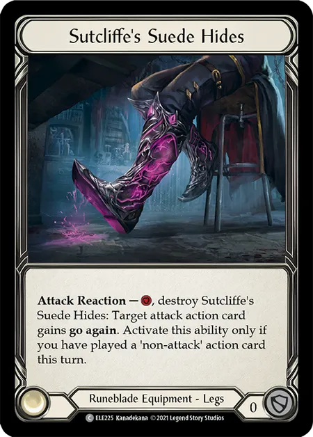 (ELE225) Flesh & Blood TCG Tales of Aria - First Single: Sutcliffe's Suede Hides (Regular) Common