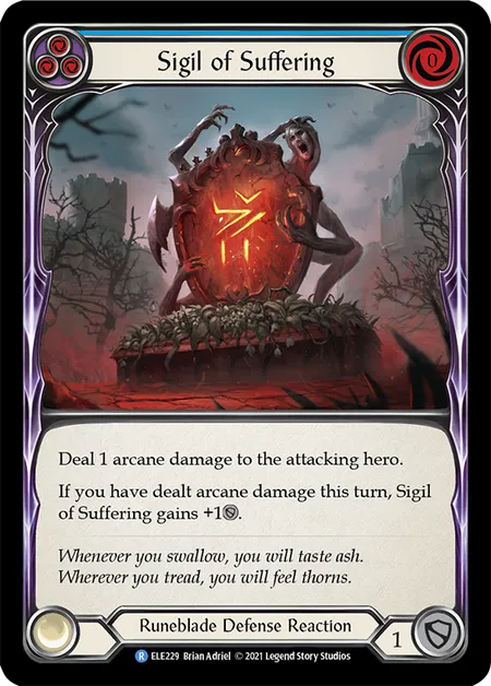 (ELE229) Flesh & Blood TCG Tales of Aria - First Single: Sigil of Suffering (Blue) (Regular) Rare