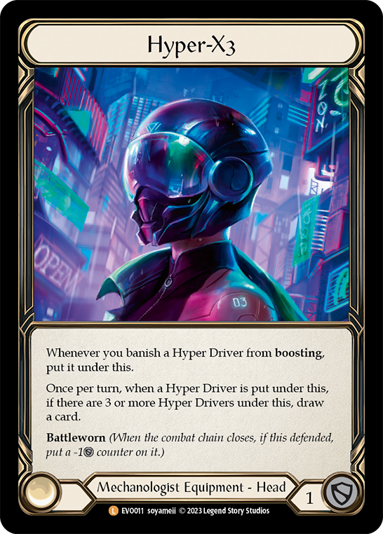(EVO011) Flesh & Blood TCG Bright Lights Single: Hyper-X3 (Rainbow Foil) Legendary
