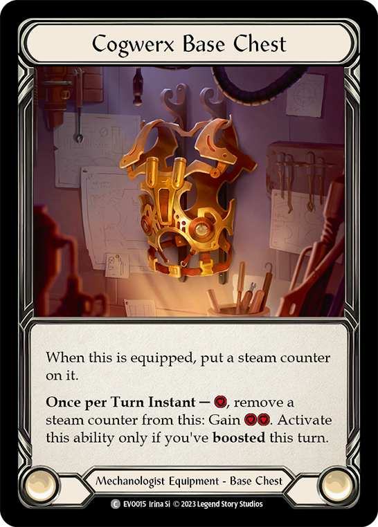 (EVO015) Flesh & Blood TCG Bright Lights Single: Cogwerx Base Chest (Cold Foil) Common