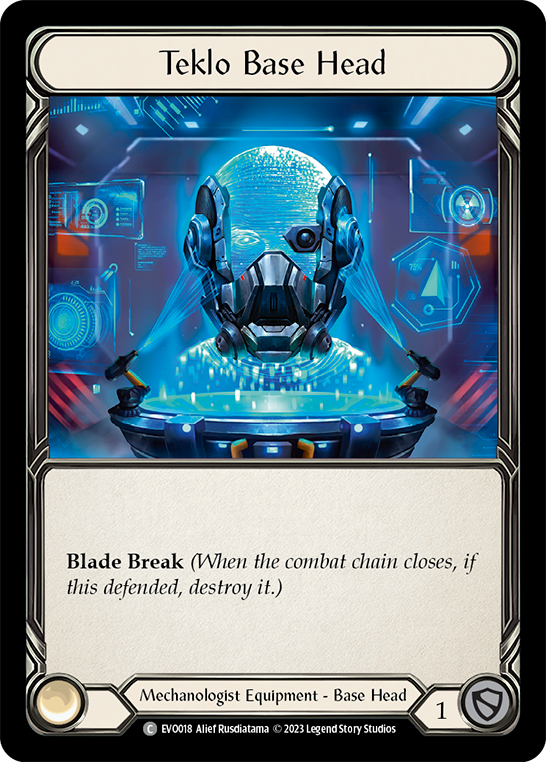 (EVO018) Flesh & Blood TCG Bright Lights Single: Teklo Base Head (Regular) Common