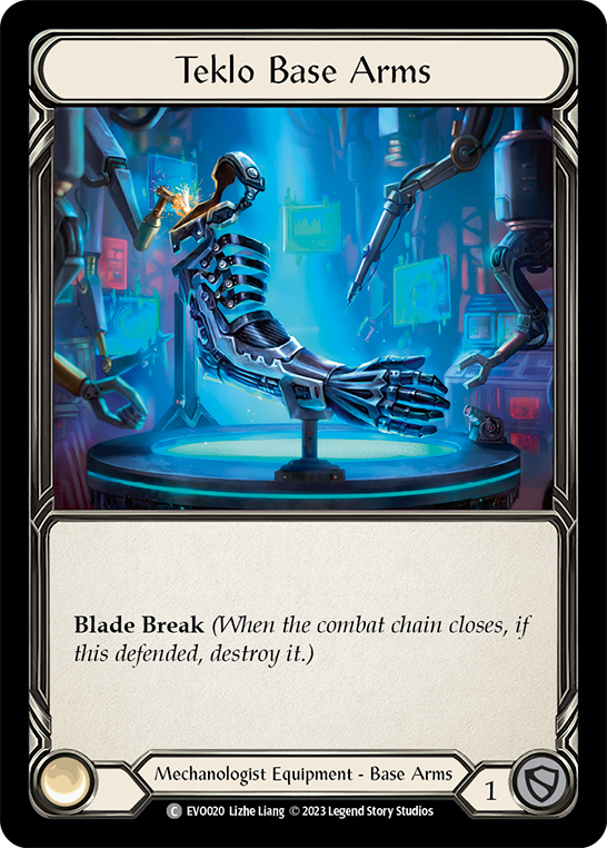 (EVO020) Flesh & Blood TCG Bright Lights Single: Teklo Base Arms (Regular) Common