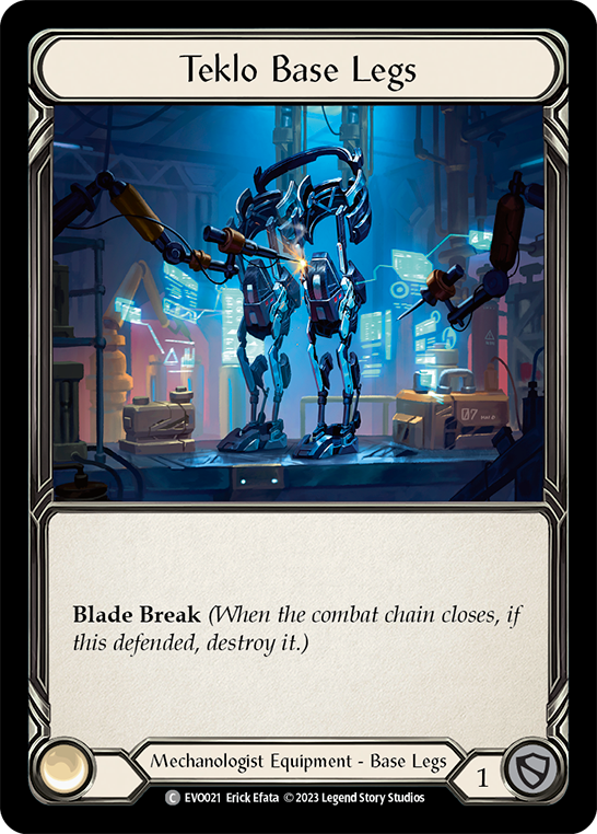 (EVO021) Flesh & Blood TCG Bright Lights Single: Teklo Base Legs (Regular) Common