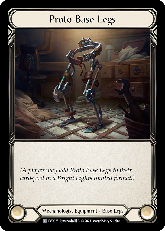 (EVO025) Flesh & Blood TCG Bright Lights Single: Proto Base Legs (Regular) Common
