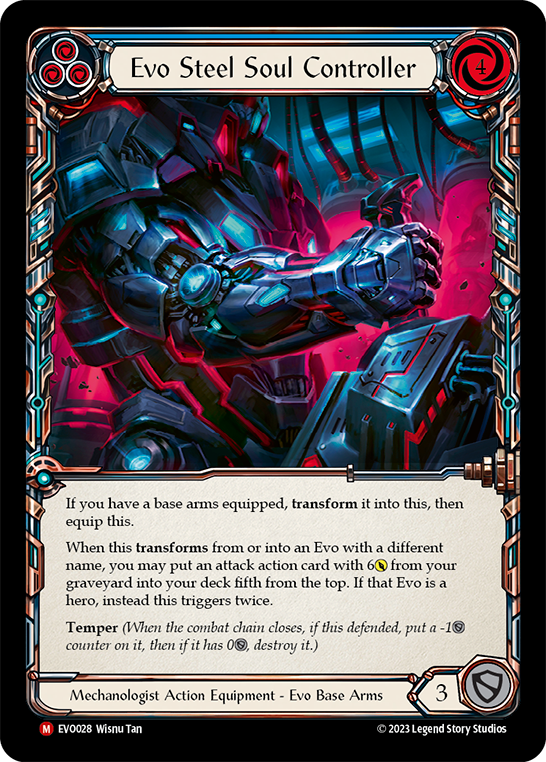 (EVO028) Flesh & Blood TCG Bright Lights Single: Evo Steel Soul Controller (Regular) Majestic