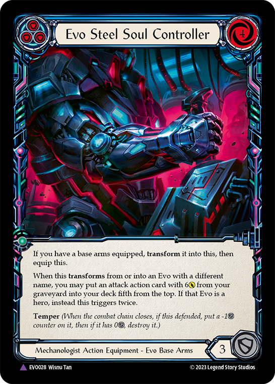 (EVO028) Flesh & Blood TCG Bright Lights Single: Evo Steel Soul Controller (Marvel) Marvel