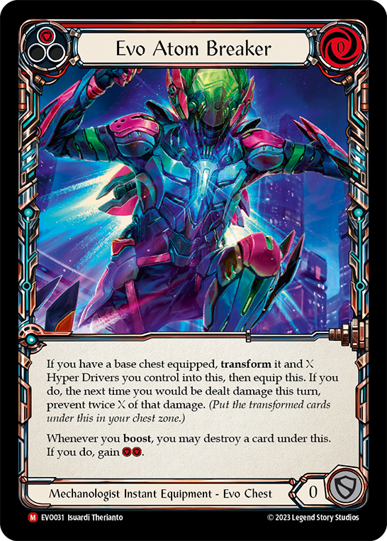 (EVO031) Flesh & Blood TCG Bright Lights Single: Evo Atom Breaker (Regular) Majestic