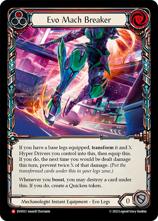(EVO033) Flesh & Blood TCG Bright Lights Single: Evo Mach Breaker (Regular) Majestic