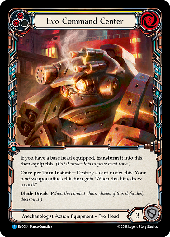 (EVO034) Flesh & Blood TCG Bright Lights Single: Evo Command Center (Cold Foil) Rare