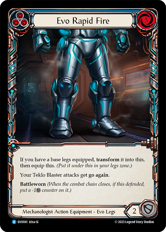 (EVO041) Flesh & Blood TCG Bright Lights Single: Evo Rapid Fire (Cold Foil) Rare