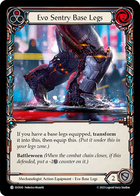 (EVO045) Flesh & Blood TCG Bright Lights Single: Evo Sentry Base Legs (Cold Foil) Common
