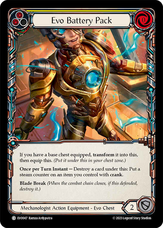 (EVO047) Flesh & Blood TCG Bright Lights Single: Evo Battery Pack (Cold Foil) Common