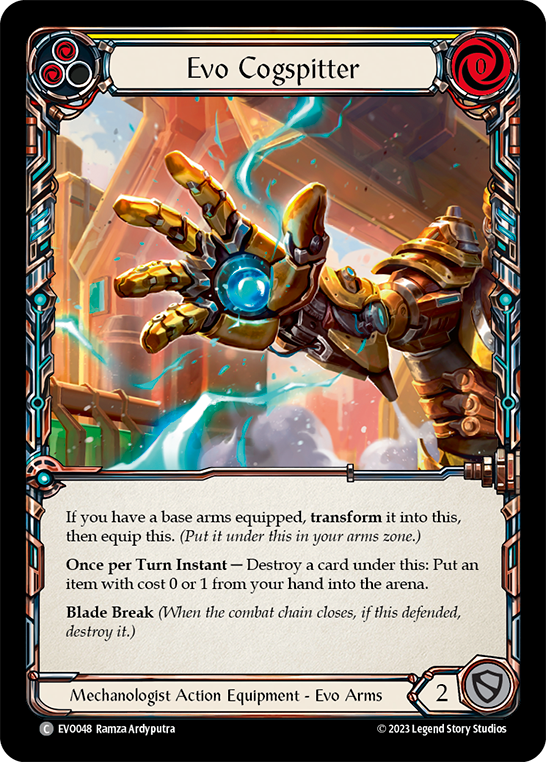 (EVO048) Flesh & Blood TCG Bright Lights Single: Evo Cogspitter (Cold Foil) Common