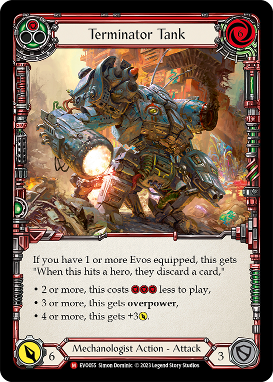 (EVO055) Flesh & Blood TCG Bright Lights Single: Terminator Tank (Rainbow Foil) Majestic